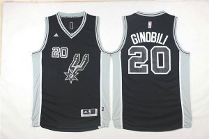 Maillot De Basket San Antonio Spurs Manu Ginobili 20 2015-16 Season Noir